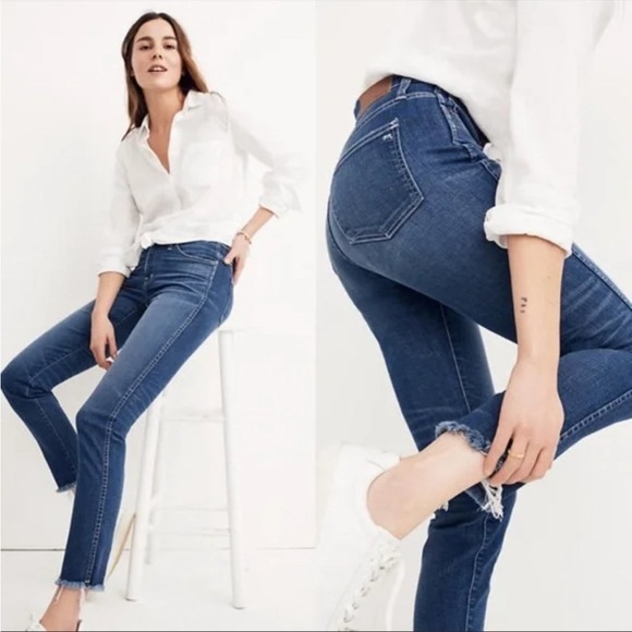 Madewell Denim - Madewell Slim Straight Jeans Raw Hems